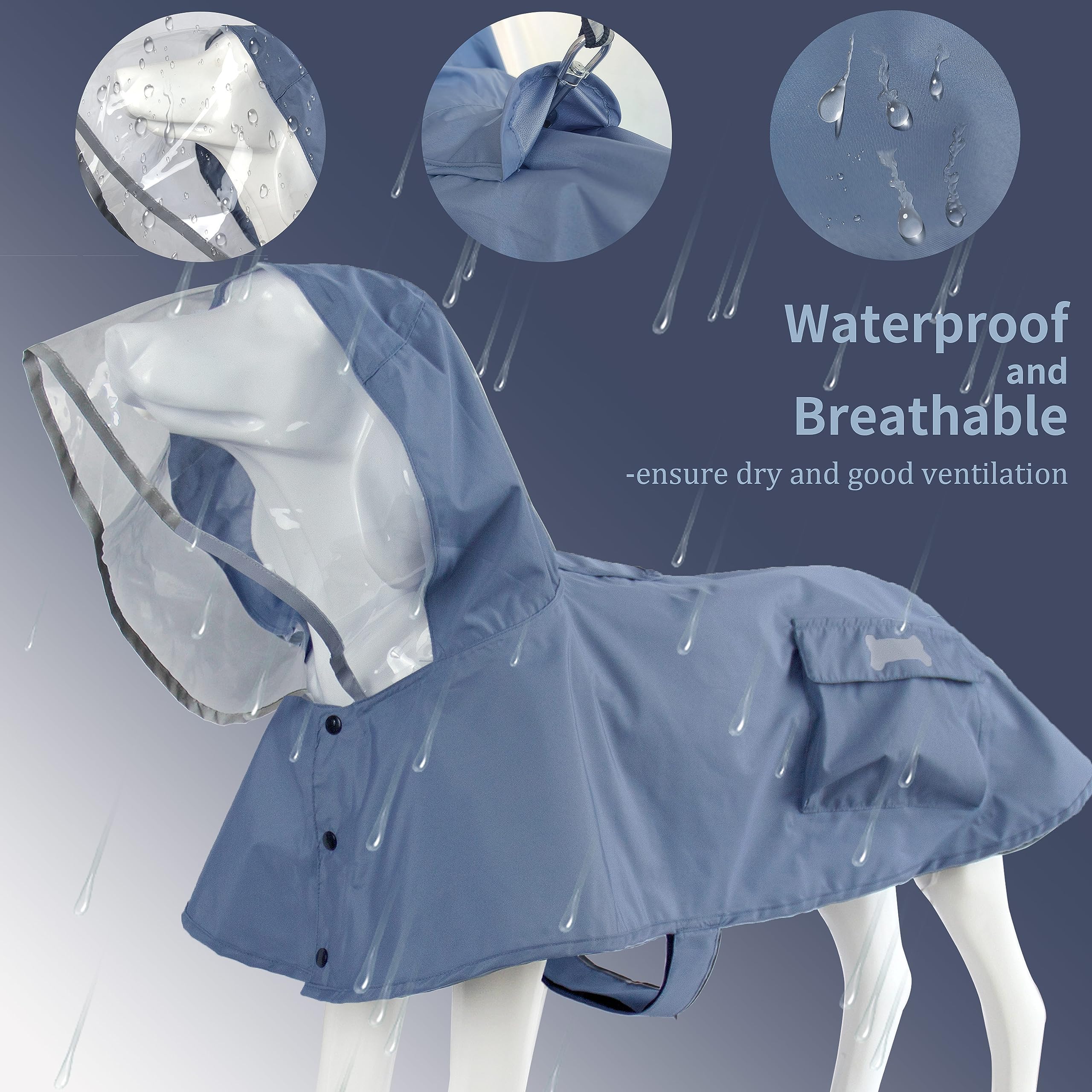 MAMORE raincoat with leg elastic offers a snug leg position during movement