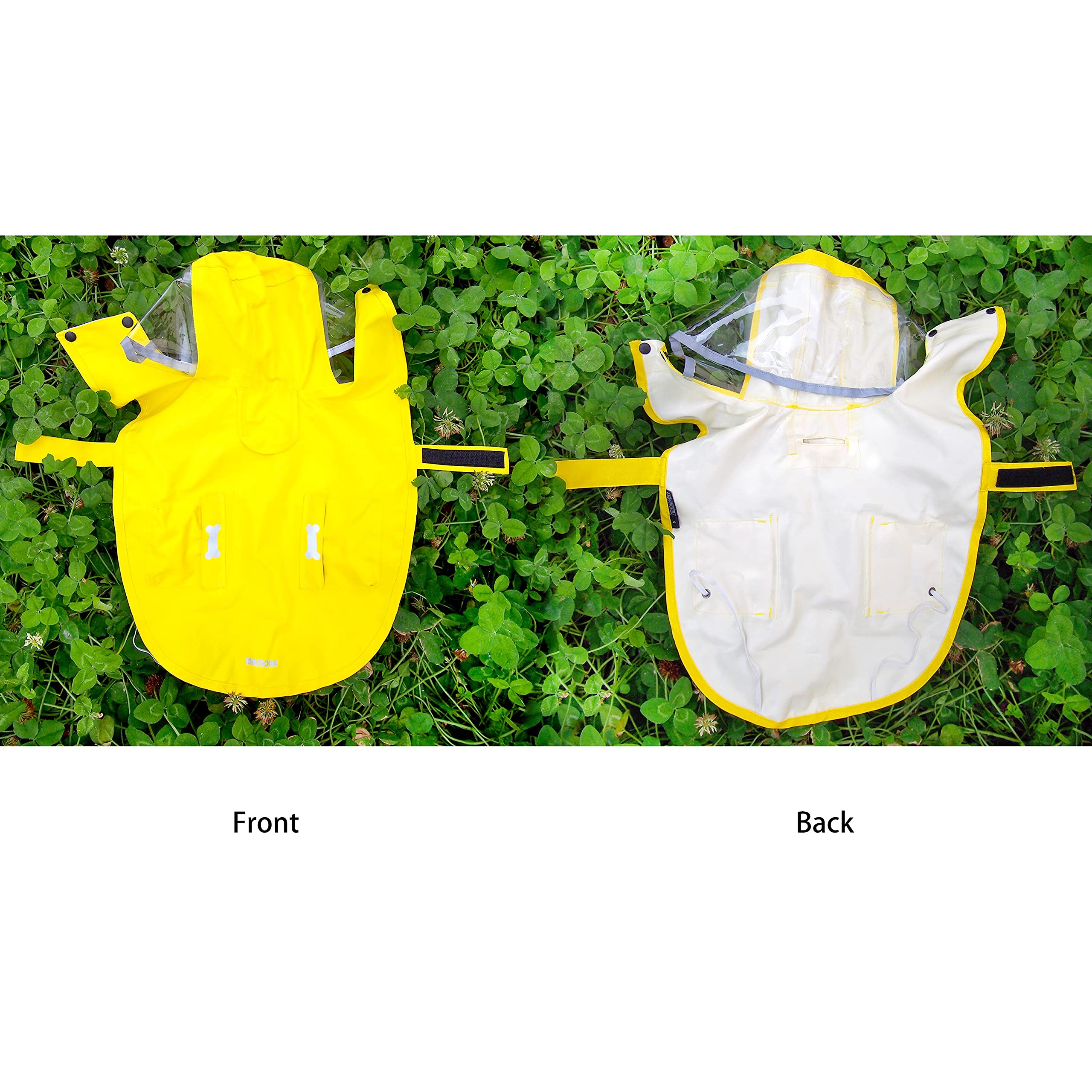 MAMORE raincoat side with adjustable belly strap for secure, comfortable fit