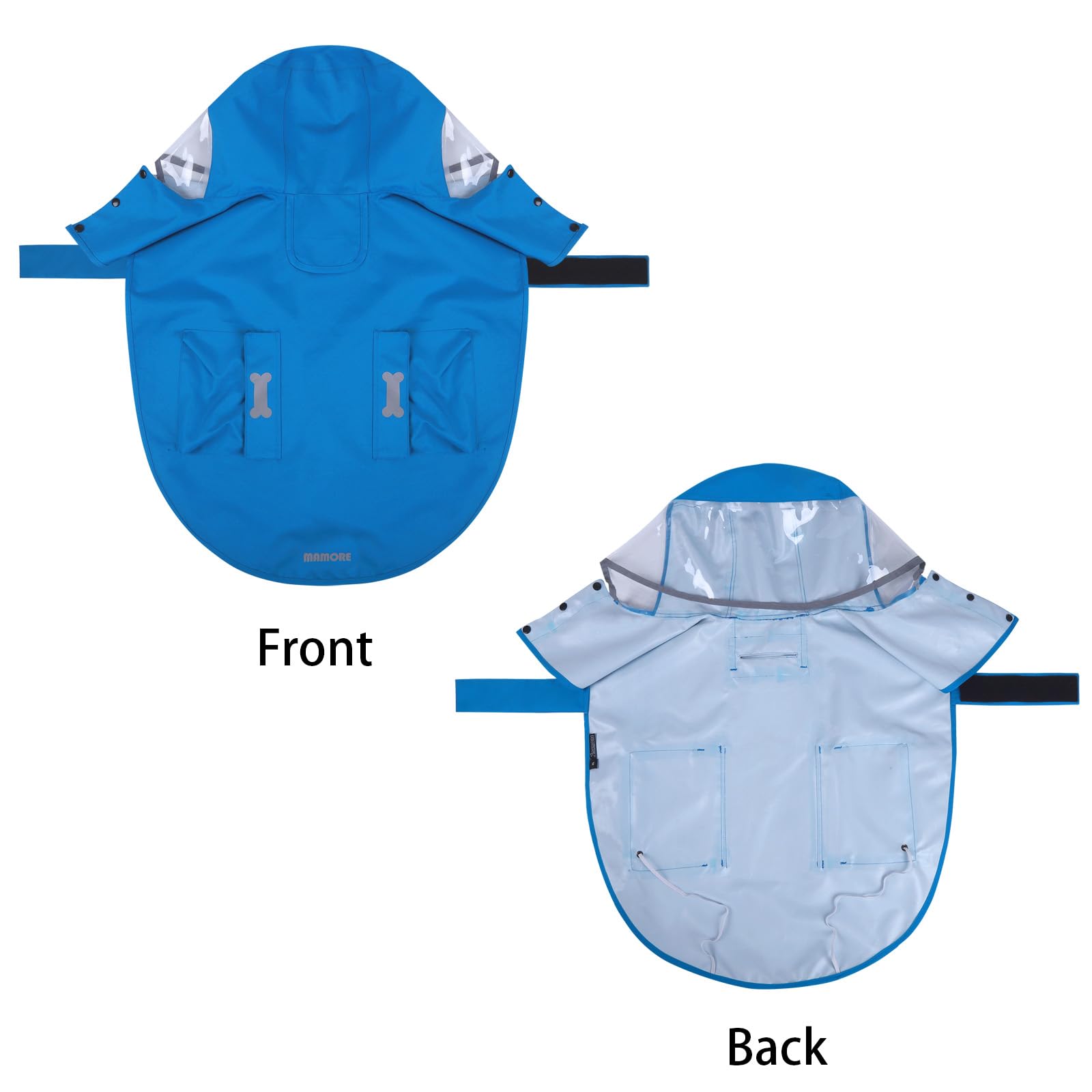 MAMORE dog raincoat leash-hole use highlights secure walking in rain