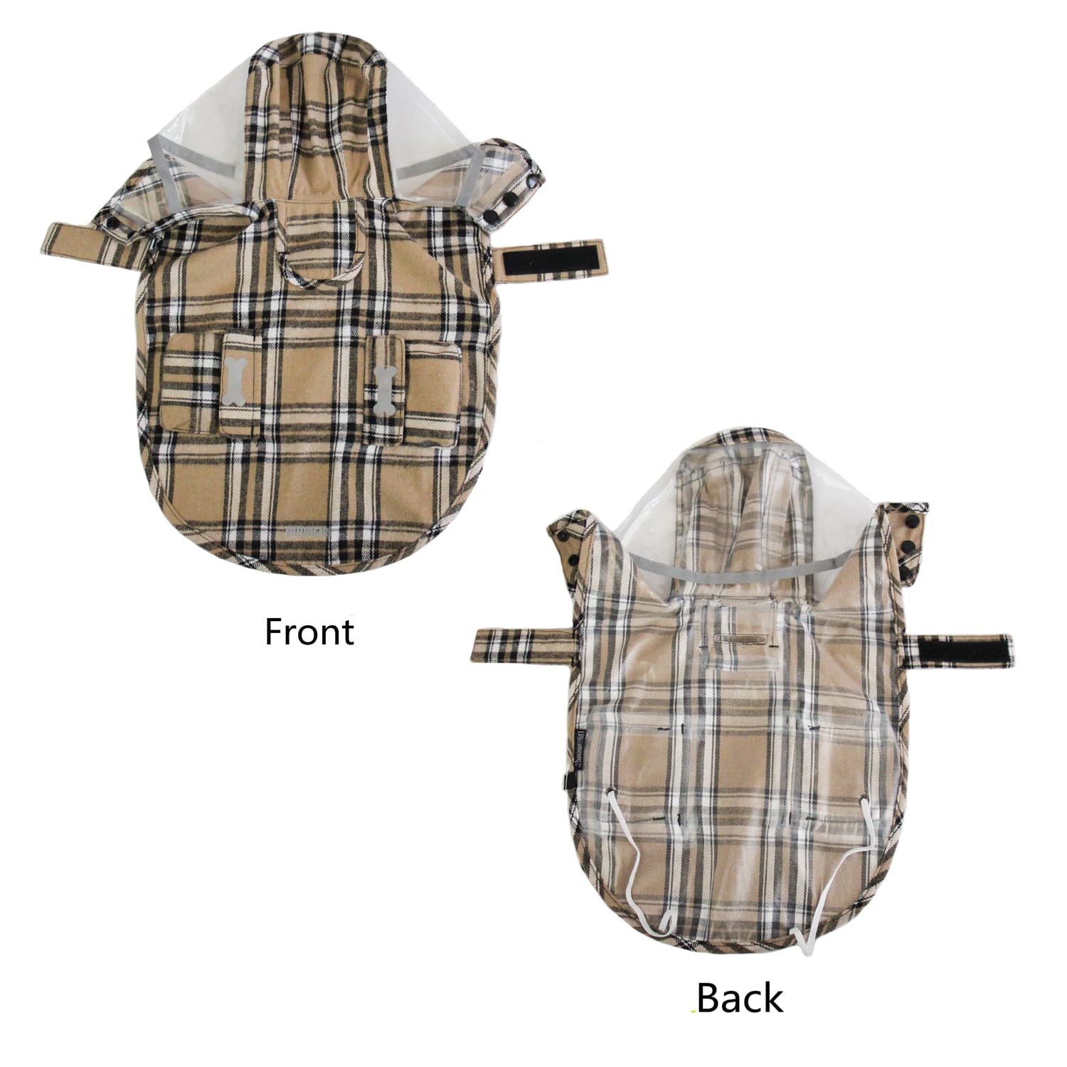 MAMORE dog raincoat yellow color boosts visibility and safety.