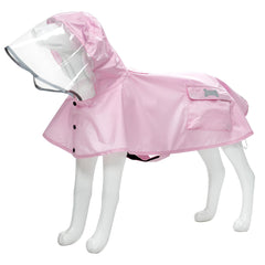 MAMORE waterproof dog raincoat back view shows full-body protection in wet weather.