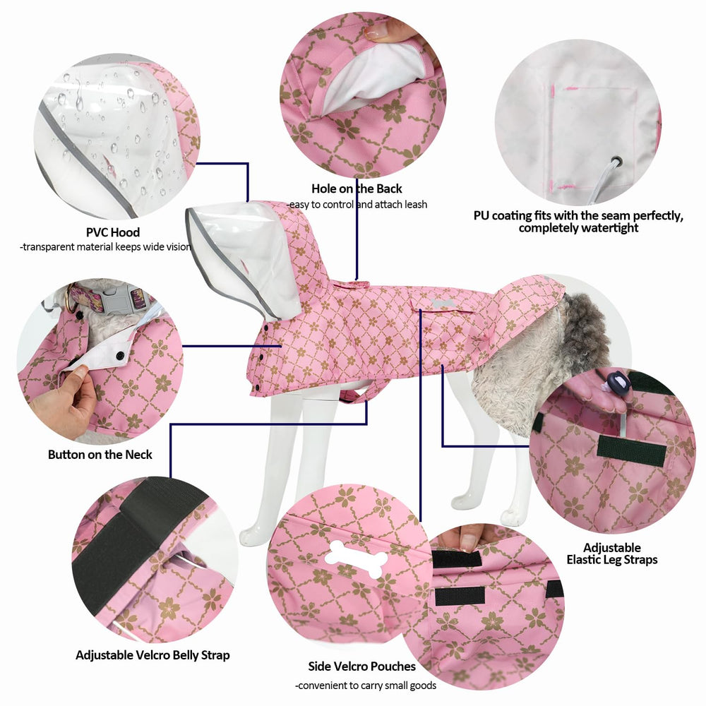 MAMORE raincoat hood with adjustable PVC material keeps the head dry in rain showers.