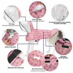 MAMORE raincoat hood with adjustable PVC material keeps the head dry in rain showers.