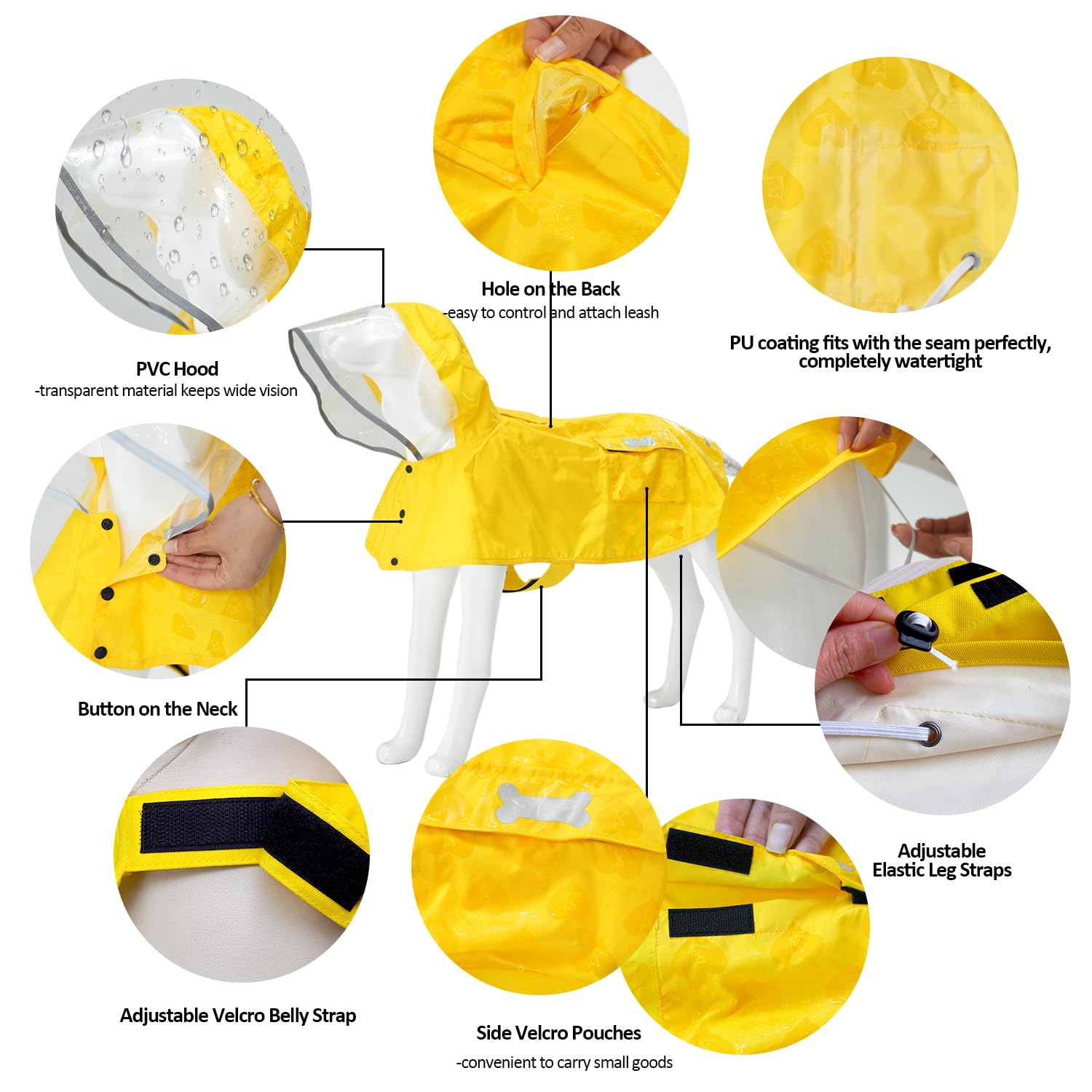 MAMORE raincoat with reflective strips emphasizes safety during evening strolls