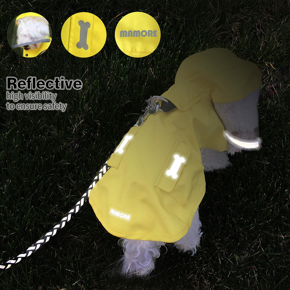 MAMORE raincoat reflective strips emphasizing high visibility during evening strolls