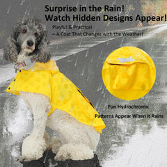 Mamore dog raincoat reflective strips boost night visibility.