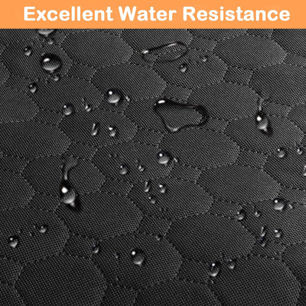 Mancro 600D waterproof fabric close-up shows rugged protection against spills.