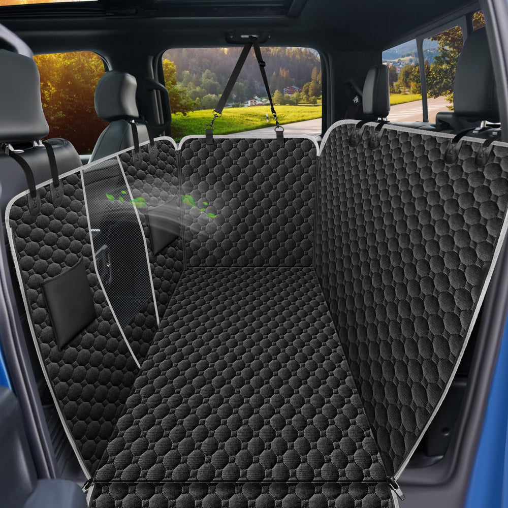 Mancro durable truck-approved dog car seat cover for road trips.