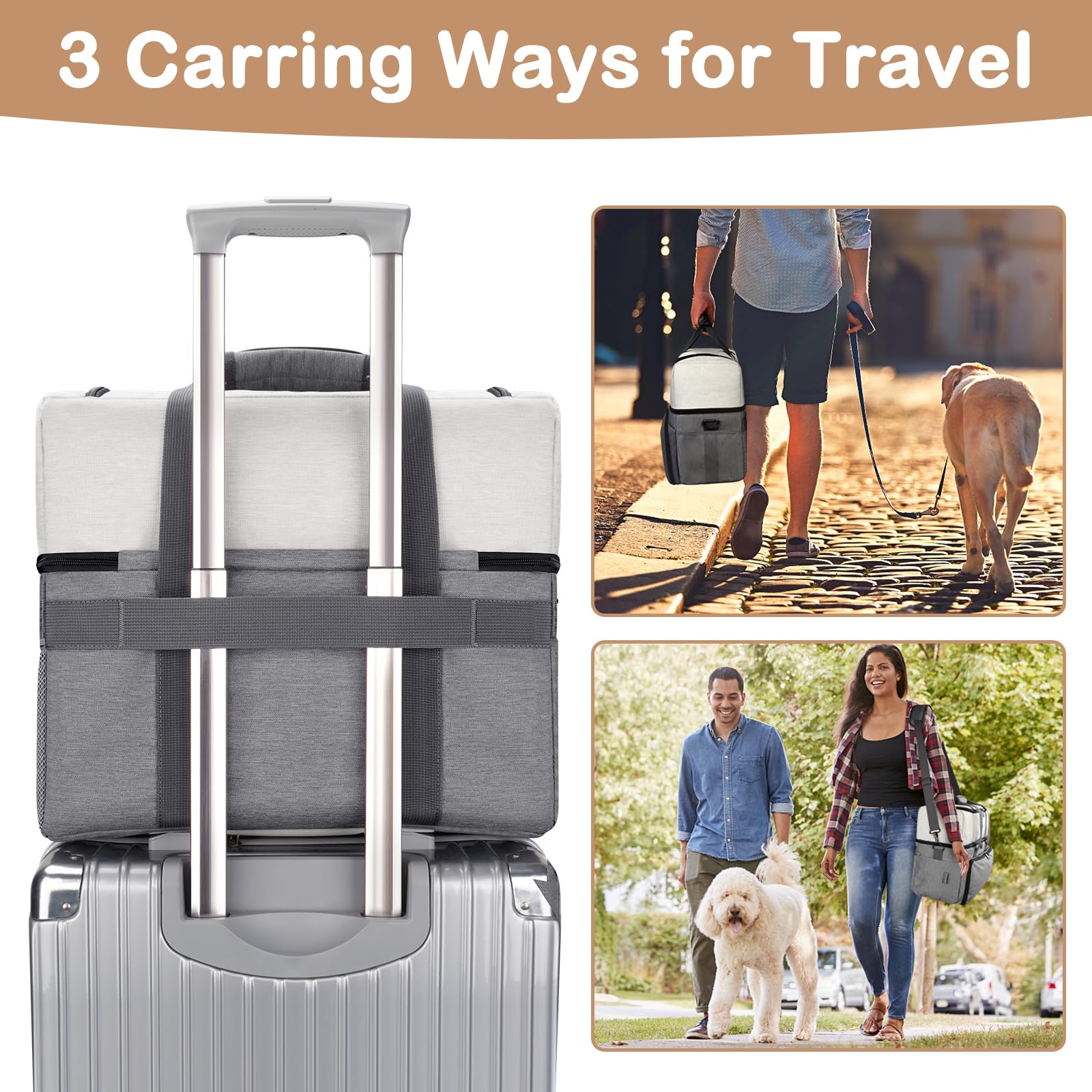 Mancro side poop bag dispenser pocket within easy reach during walks