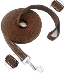 MANDAO nylon training leash with 360-swivel clasp prevents twisting during training.