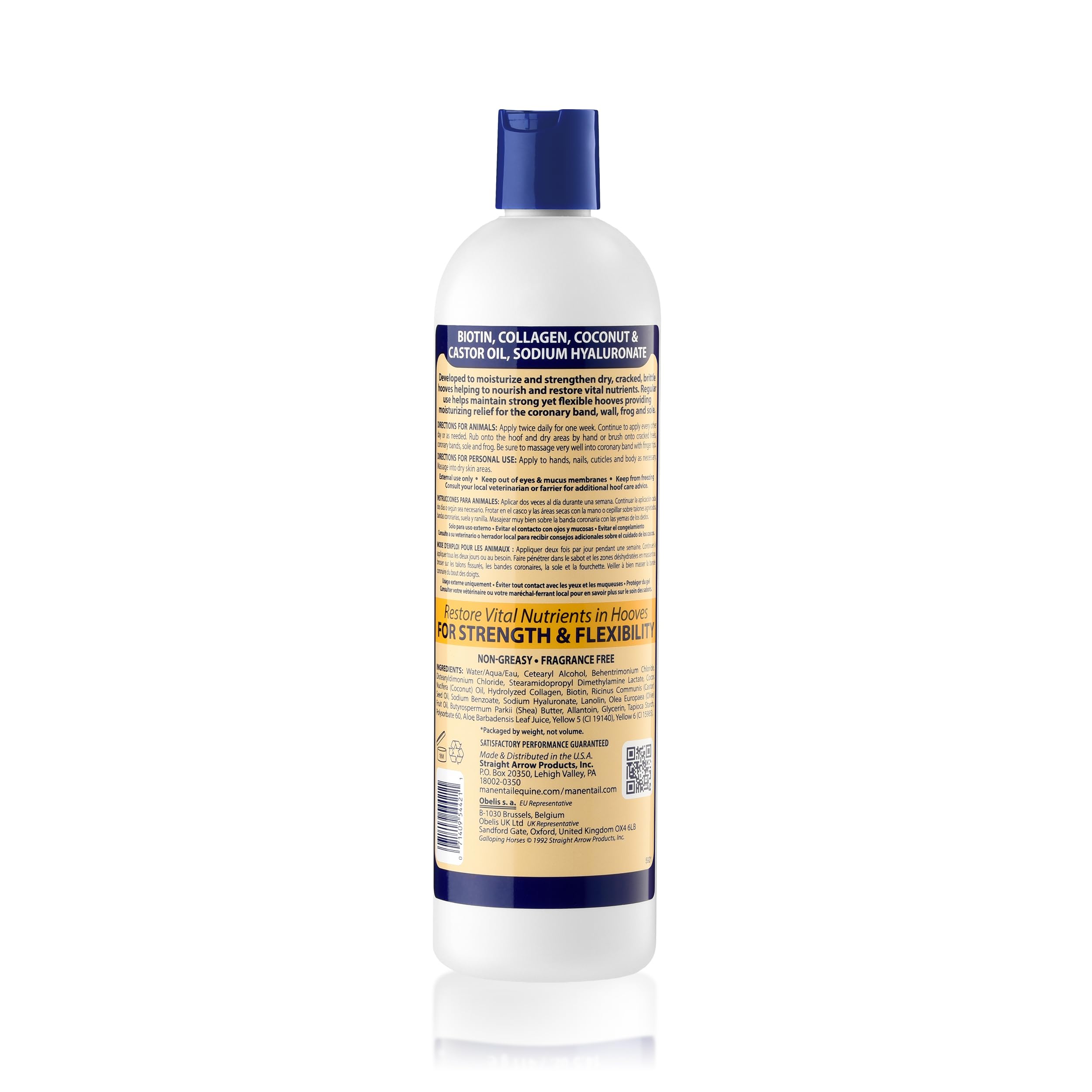 Close-up of Mane 'n Tail Hoofmaker being applied to nails demonstrates rich moisturization and strengthening.