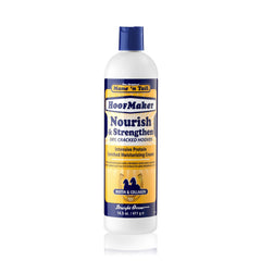 Mane 'n Tail Hoofmaker Hand & Nail Therapy bottle shows fragrance-free hydration for dry hooves and nails.