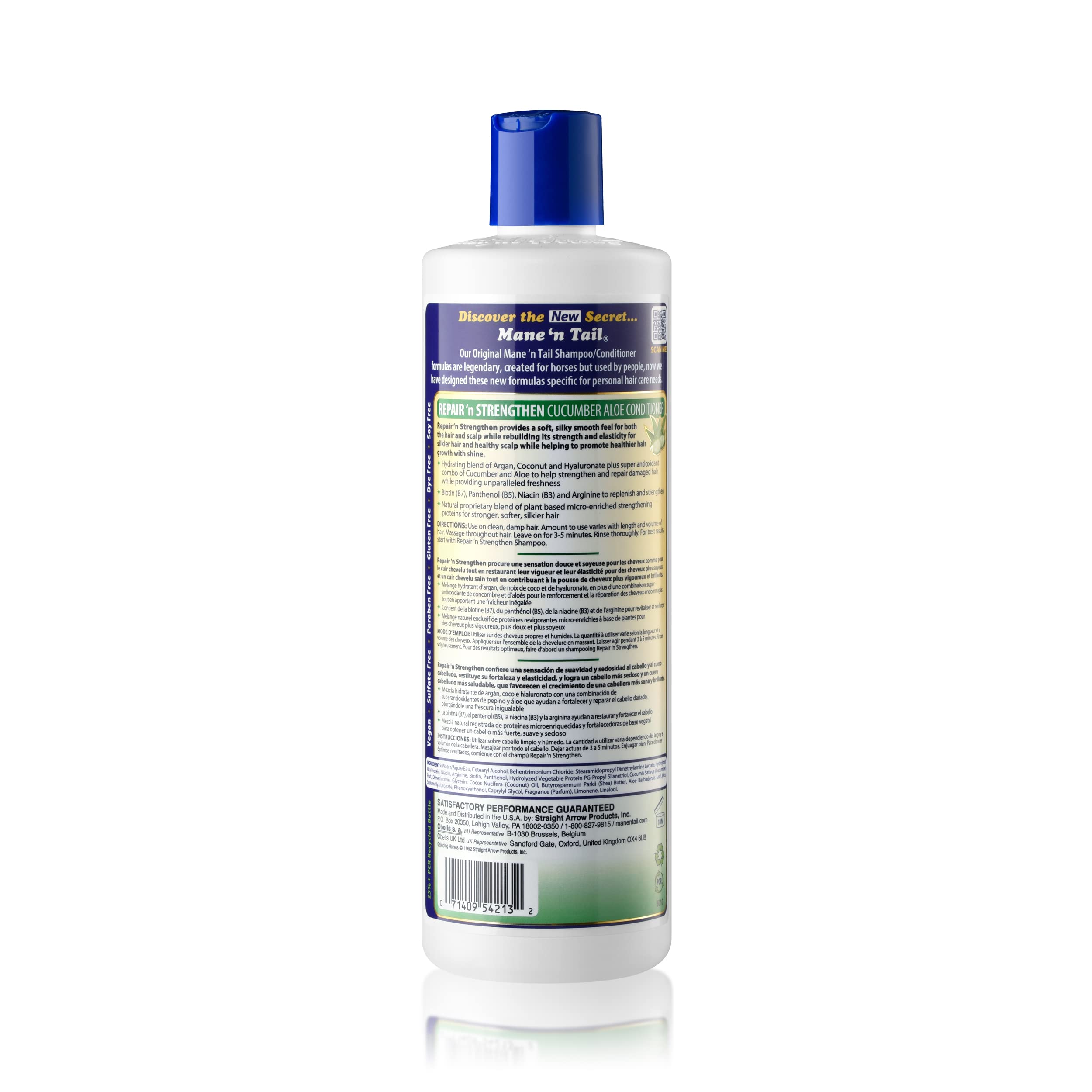Mane 'n Tail Repair 'n Strengthen shampoo lather closeup in shower for refreshing cleanse