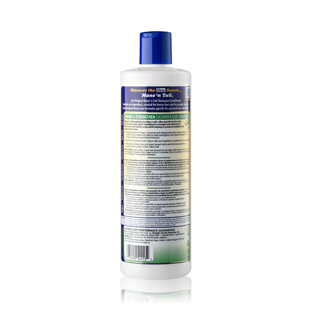 Mane 'n Tail Repair 'n Strengthen shampoo lather closeup in shower for refreshing cleanse