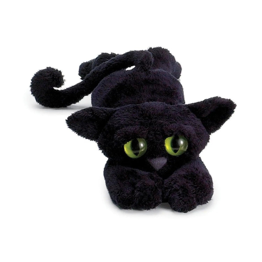 Manhattan Toy Lanky Cats Ziggy black cat plush, soft and huggable for bedtime.