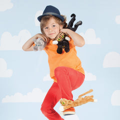 Manhattan Toy Ziggy plush shows poseable lanky design for imaginative play.