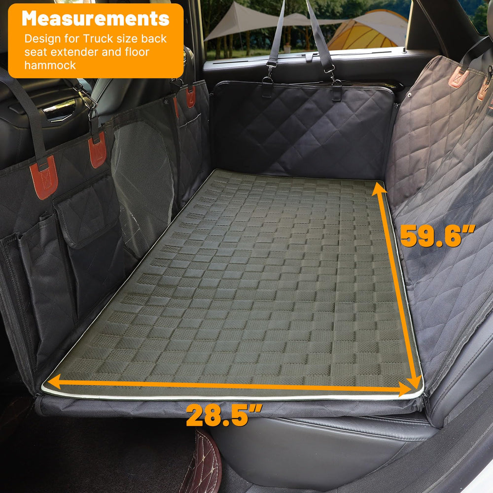 Manificent easy-clean backseat mat enables quick maintenance and drying.