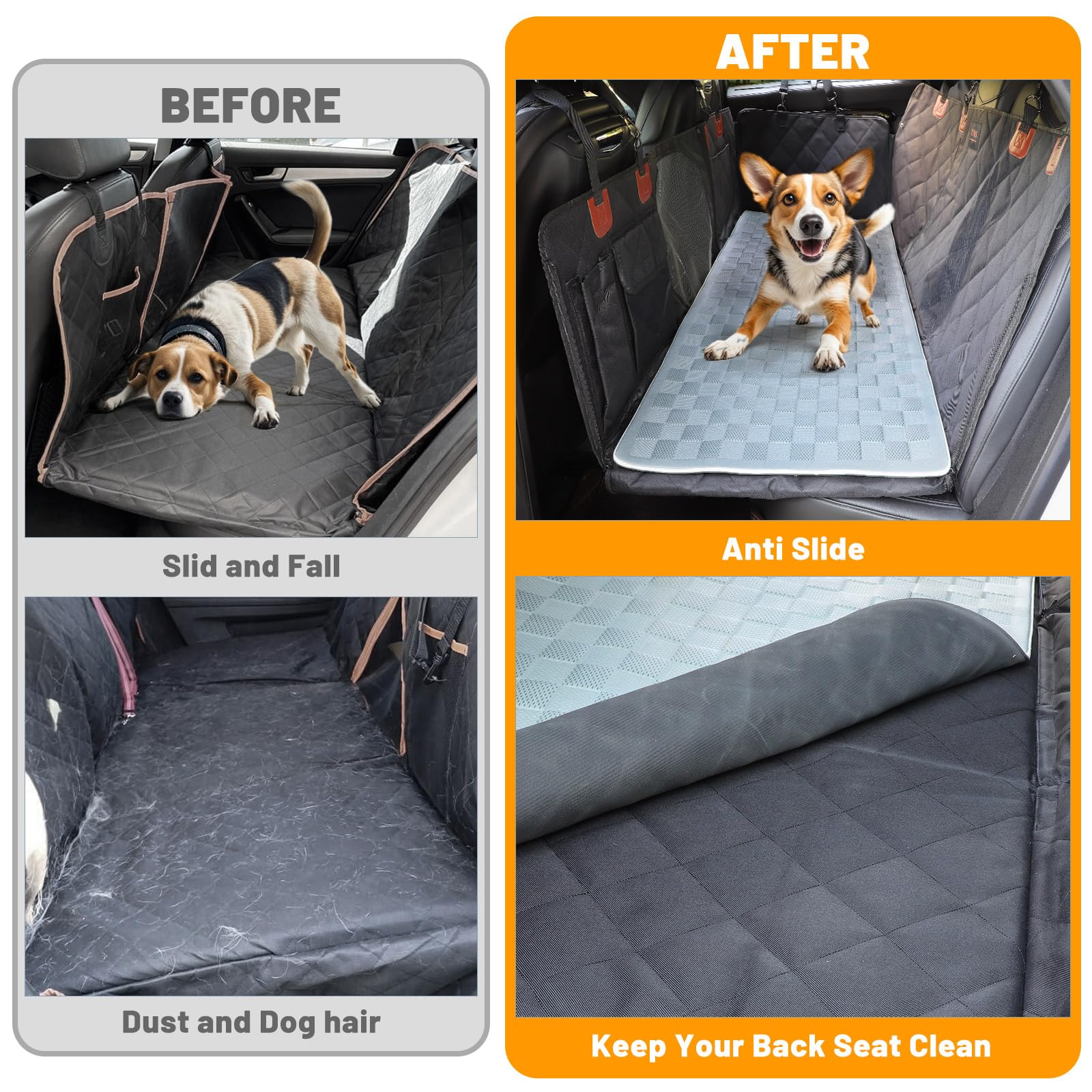 Manificent bed mat close-up texture shows grip for easy pet entry and exit.