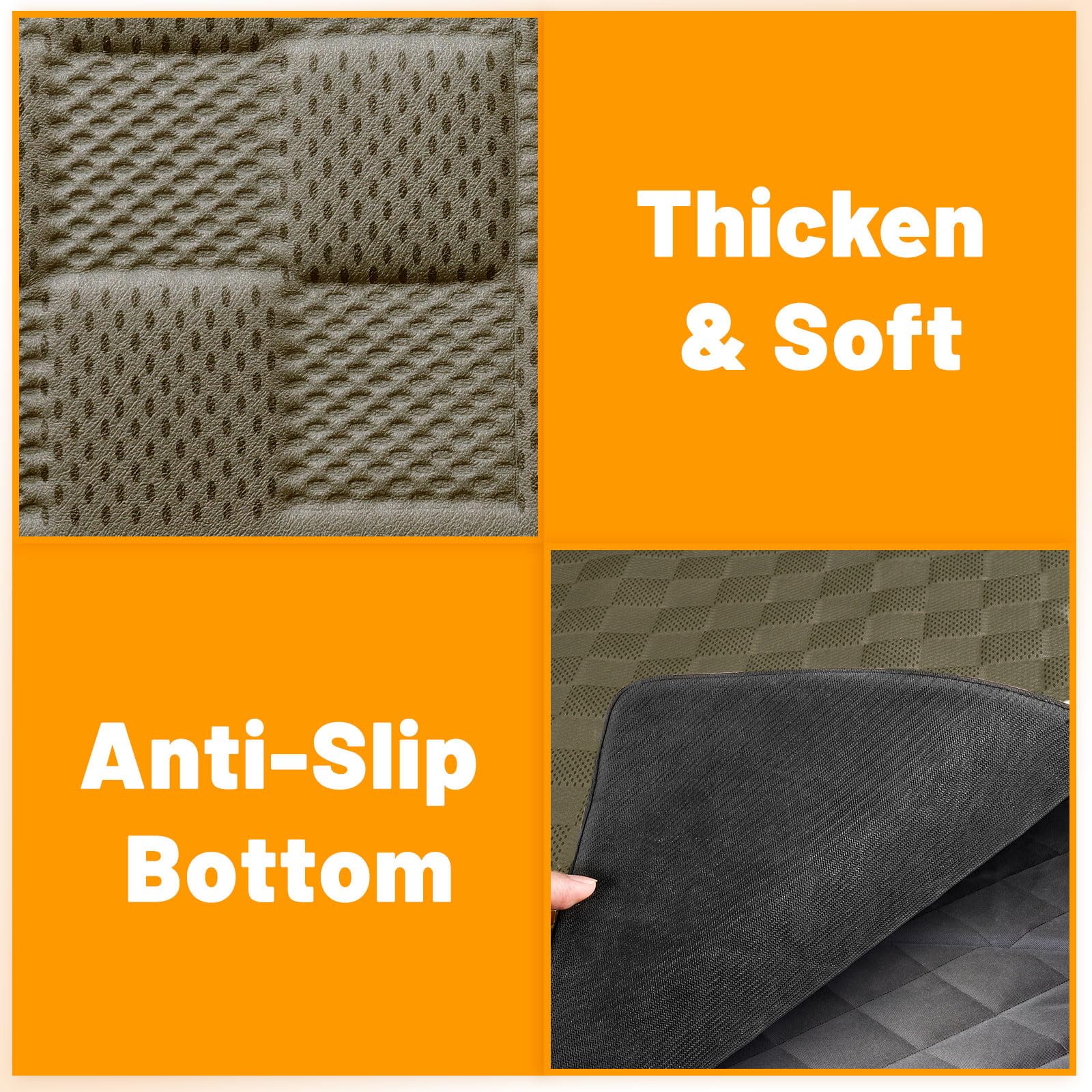 Manificent soft-padded dog mat provides a cozy resting spot for dogs.