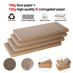 Mankaide high-density cardboard is durable for long-lasting scratching.