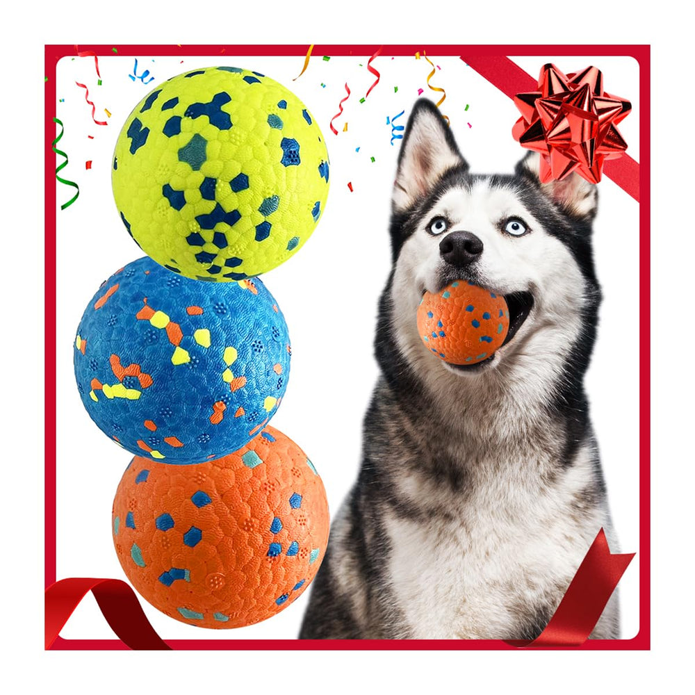 Mankoda dog balls 3in durable teething textures soothe gums during chewing