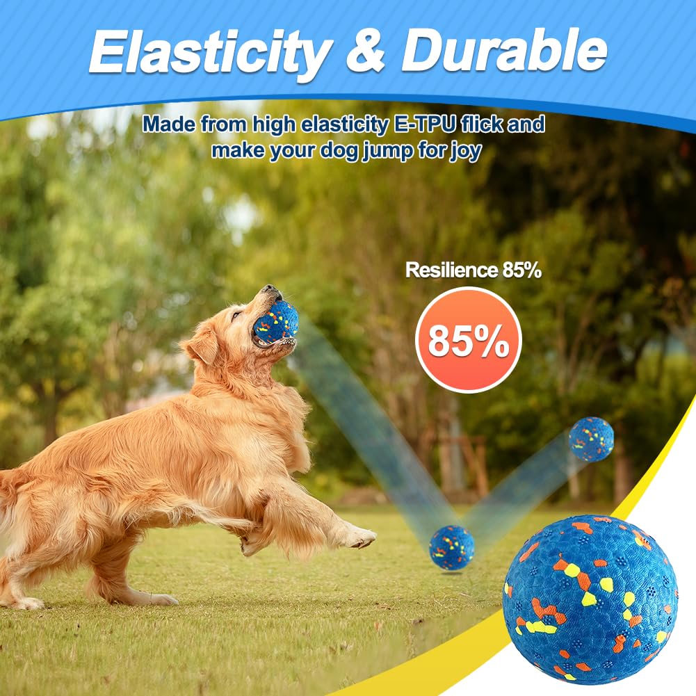 Mankoda balls floating in water for fetch and swimming pool fun.