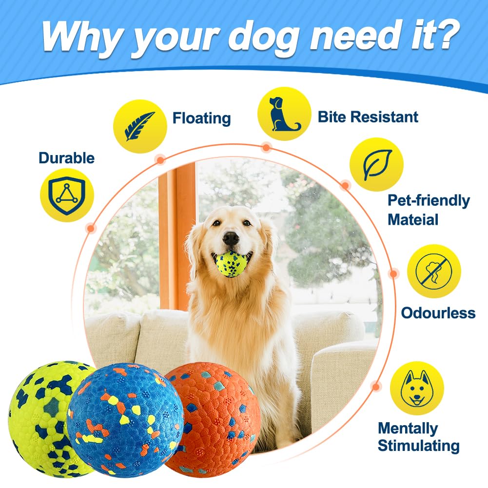 Mankoda dog balls float for water play and easy retrieval