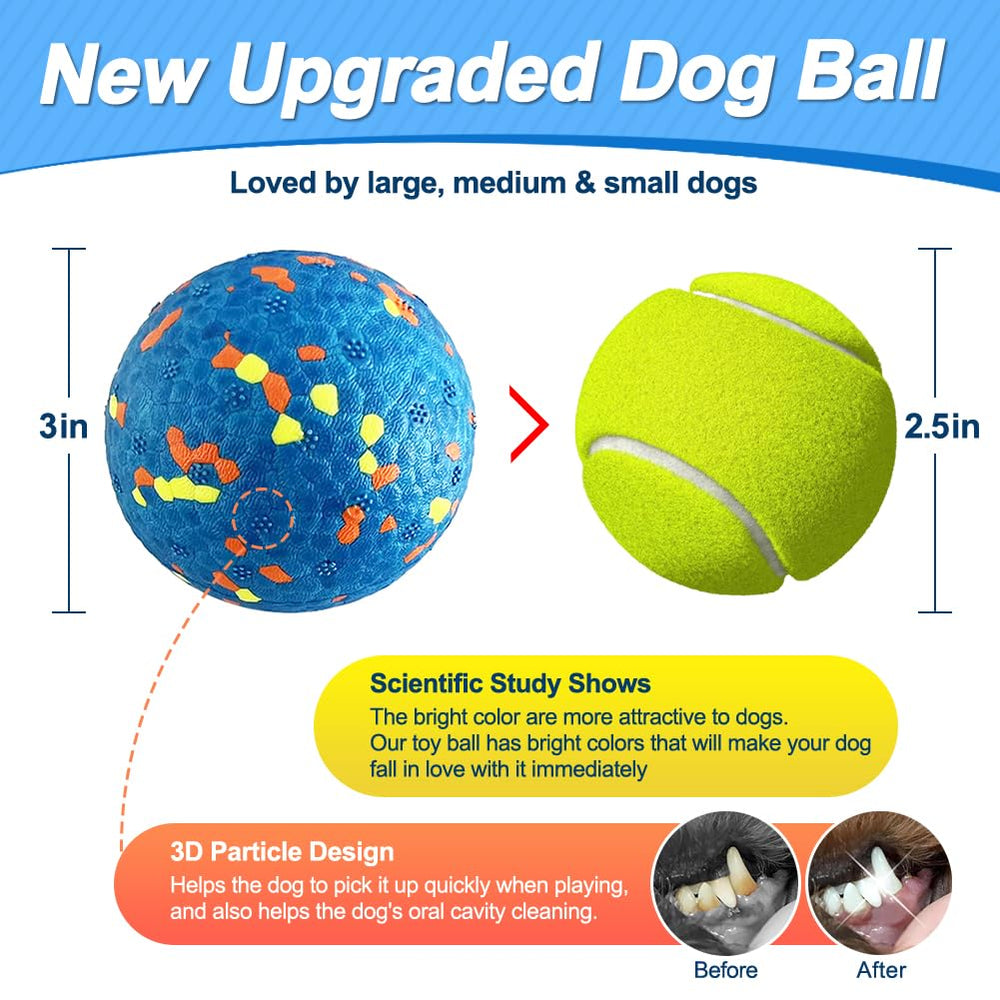 Mankoda dog balls in vibrant colors boost fetch fun and visibility