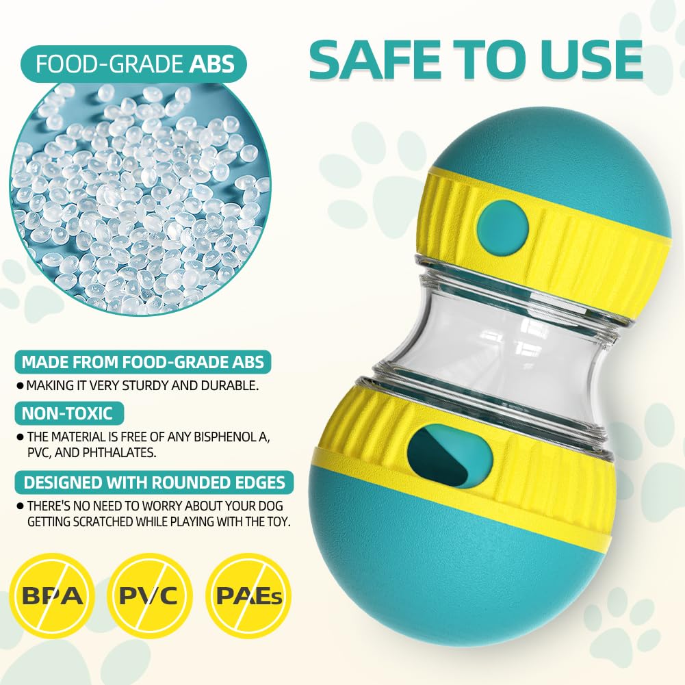 Mankoda dog puzzle toy adjustable dispenser illustrates customizable portions for treats