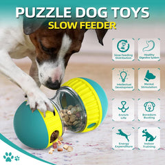 Mankoda dog puzzle toy treat-dispensing holes demonstrate slow feeding in action