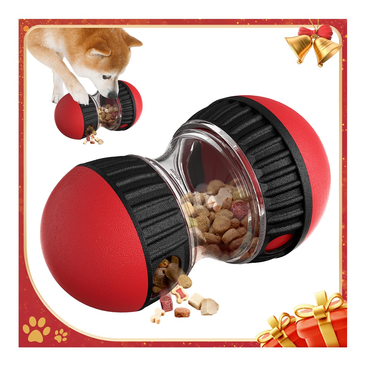 Mankoda interactive dog puzzle toy rolling ball engages mental play.