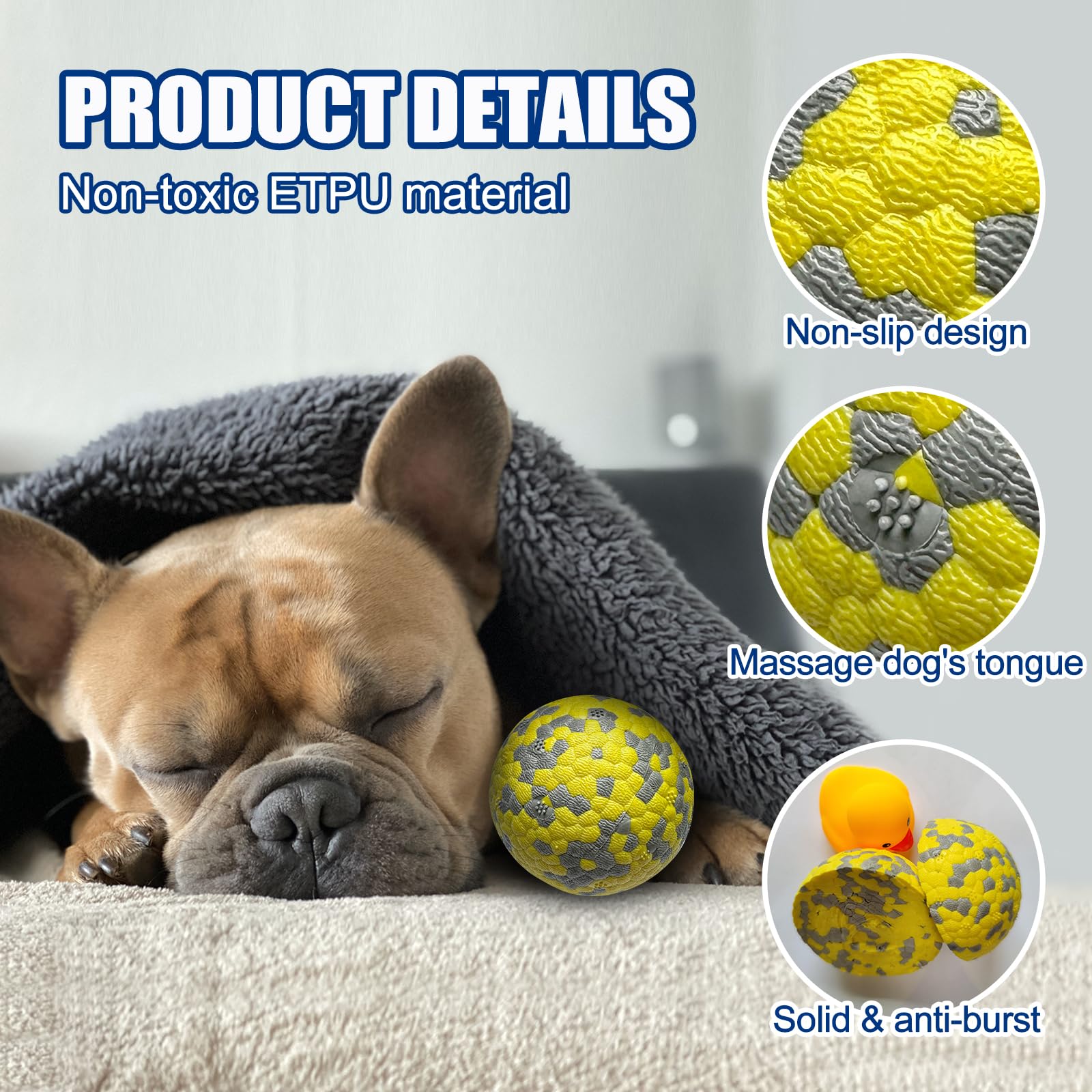 Mankoda vibrant-color dog balls for high-visibility play