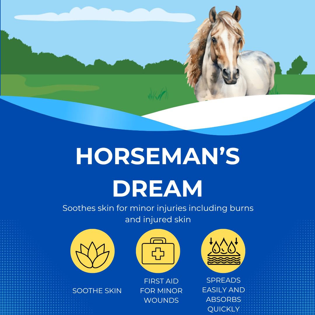 Manna Pro Corona Horseman's Dream Vet Cream applied on a dog paw for skin comfort.