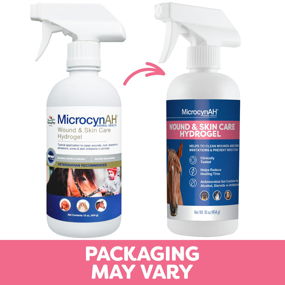Manna Pro MicrocynAH made in USA seal emphasizes veterinarian-recommended quality.