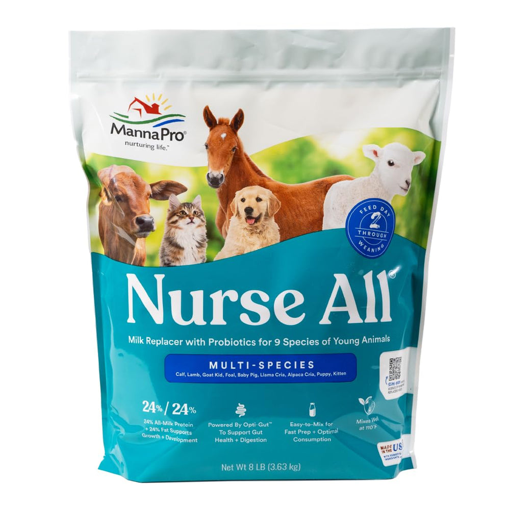 Manna Pro Nurse All Milk Replacer bag for quick multi-species feeding prep