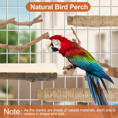 Manoai platform perch 6x4 inches offers flat resting space and vantage point.