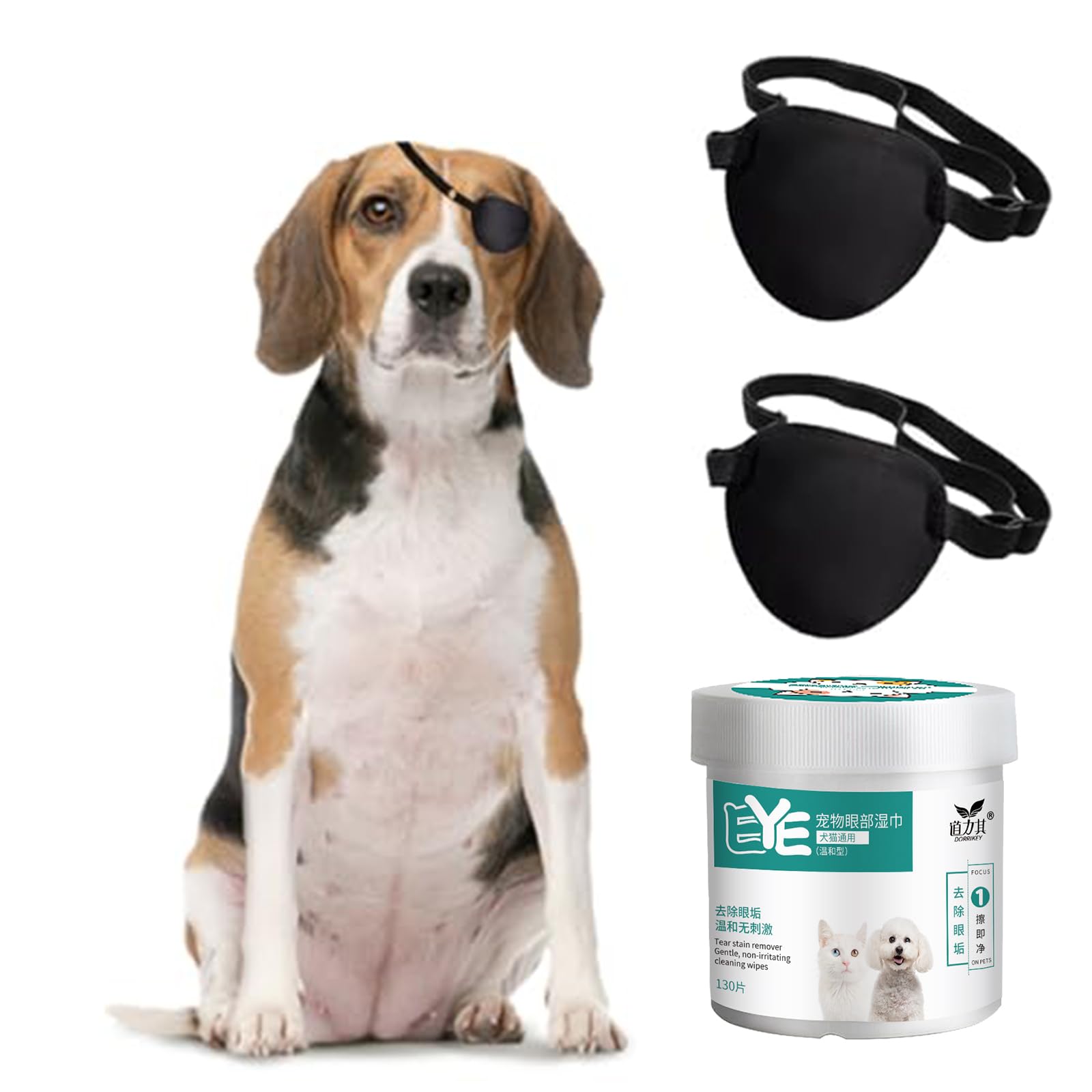 MANON ROSA eye care kit wipes for gentle cleansing of a pet's eyes