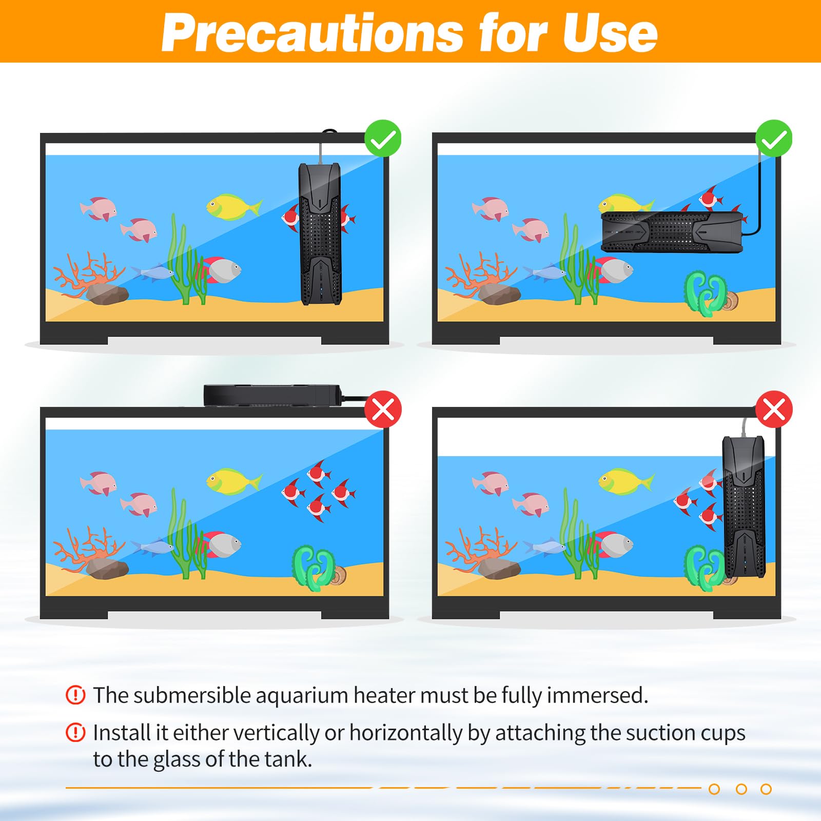MantaMaze suction cups mount securely without altering tank decor.