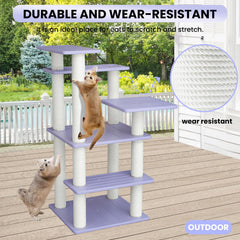 MAOHEGOU cat tree uses waterproof materials for outdoor year-round use.