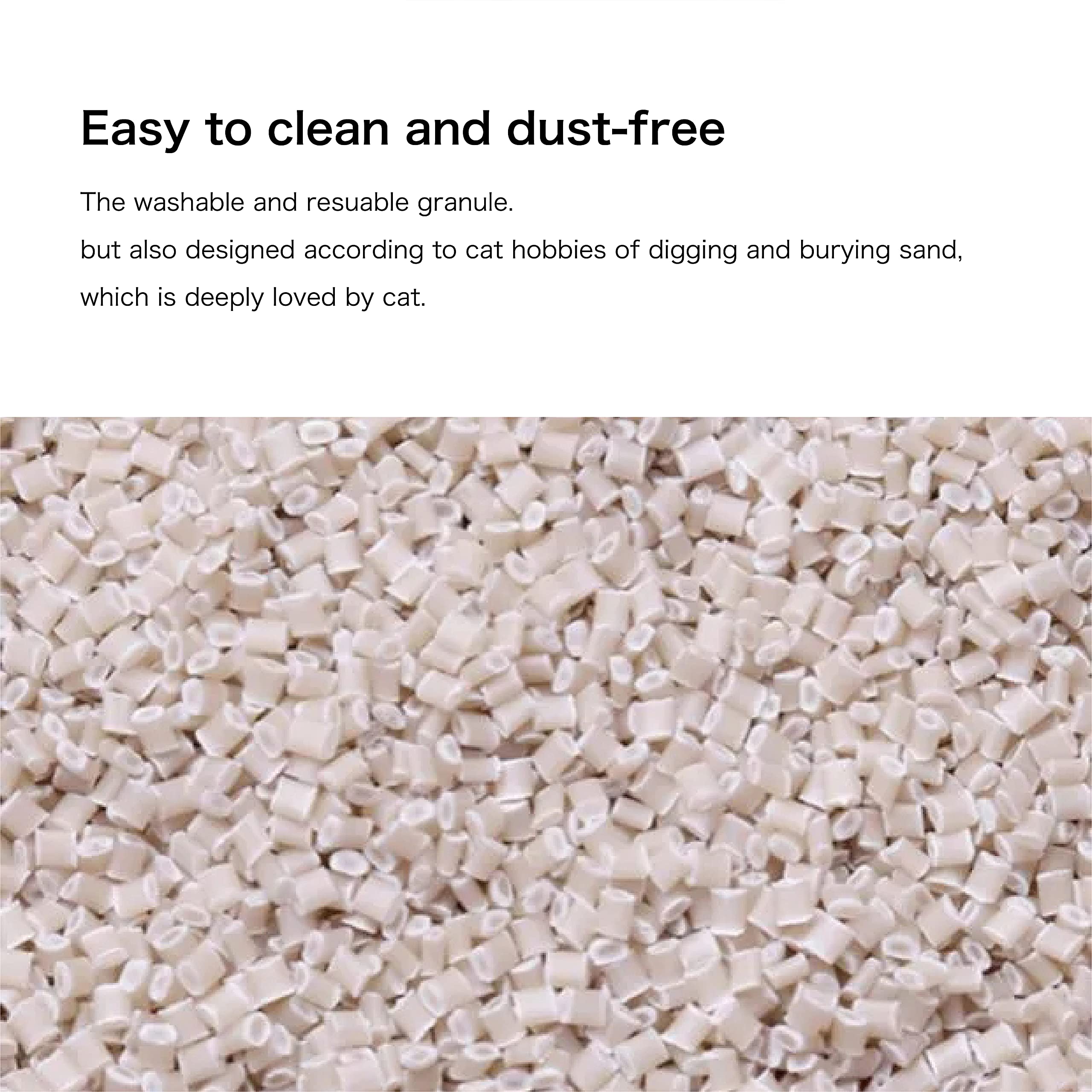 MAOMIDA granules sink not floating image illustrating sinking behavior for easier cleaning.