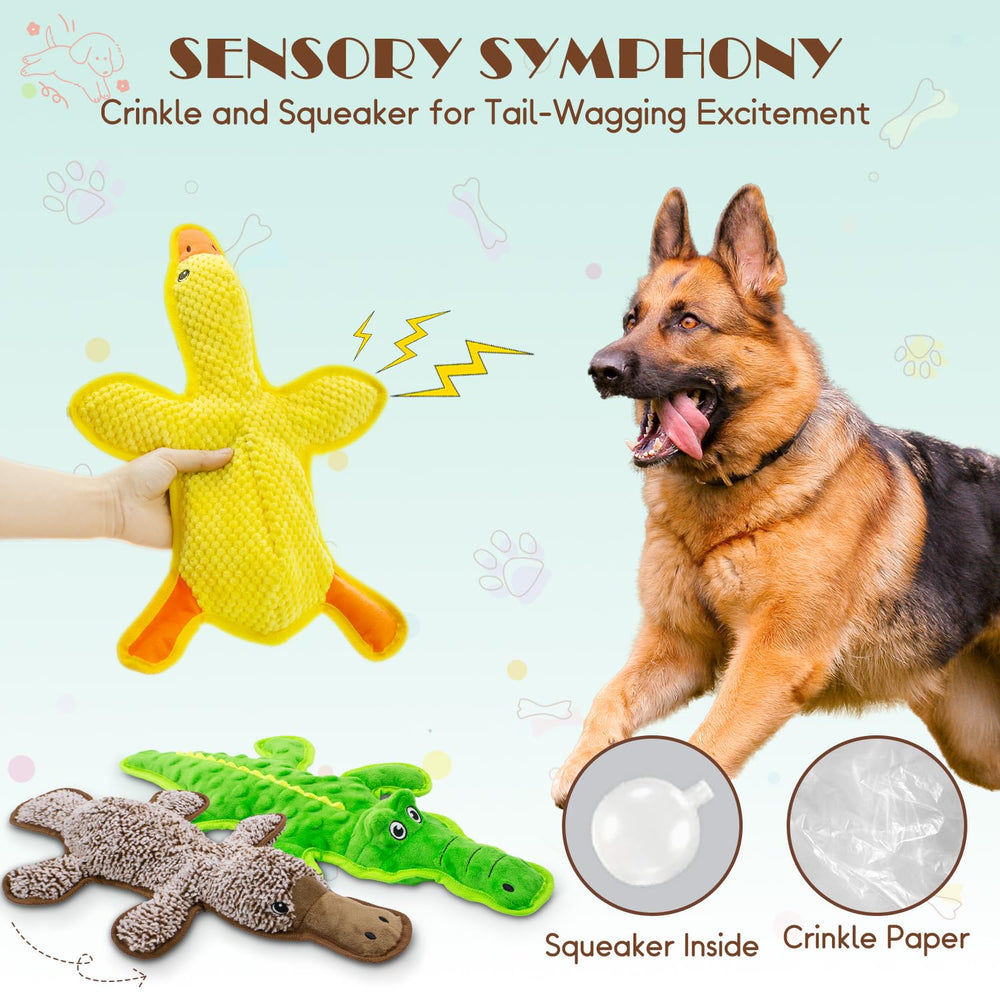 MAOOOOB No Stuffing Squeak Toy in action with a dog during play