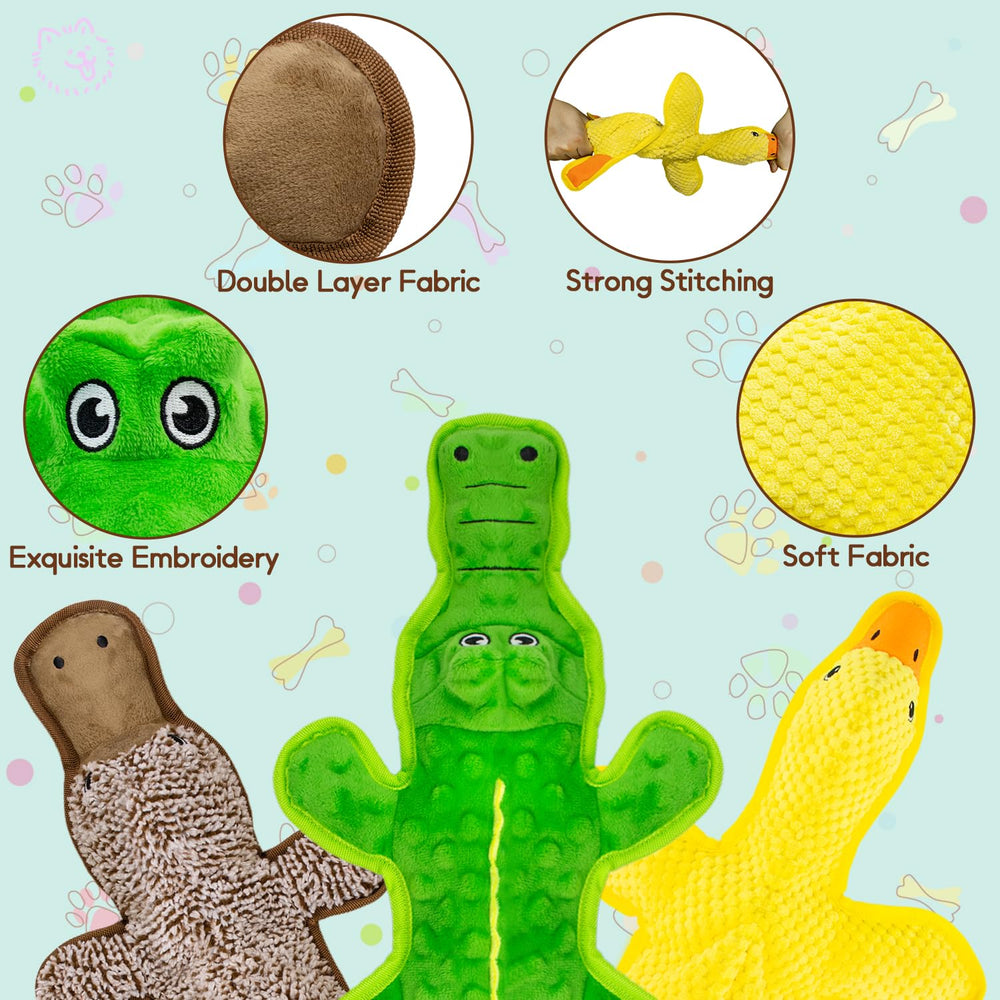 MAOOOOB No Stuffing Squeak Toy yellow duck for boredom relief and engagement