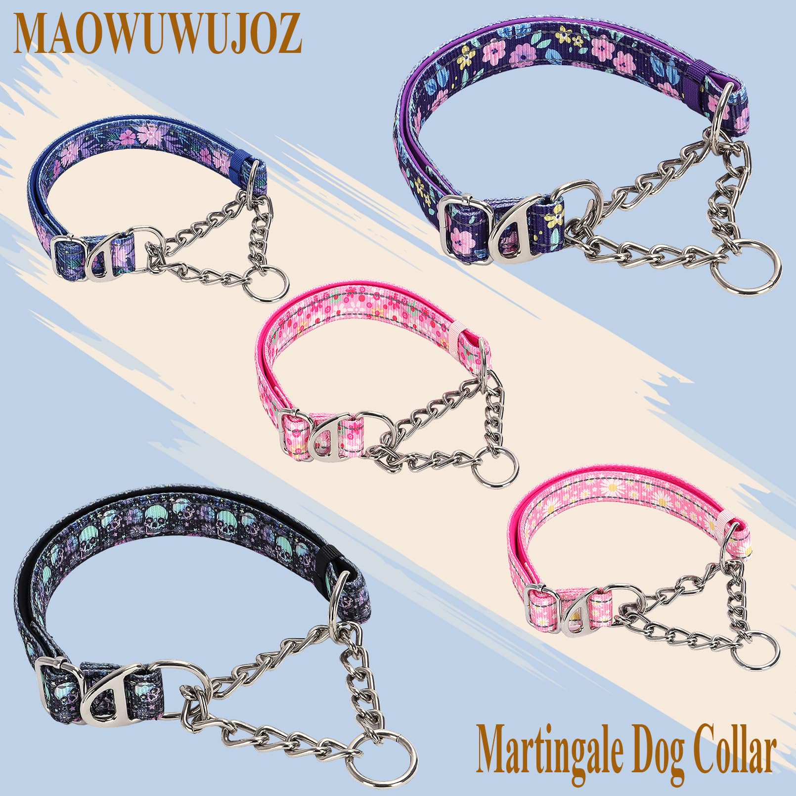 MAOWUWUJOZ Martingale collar trainer-recommended design supports controlled walking sessions.
