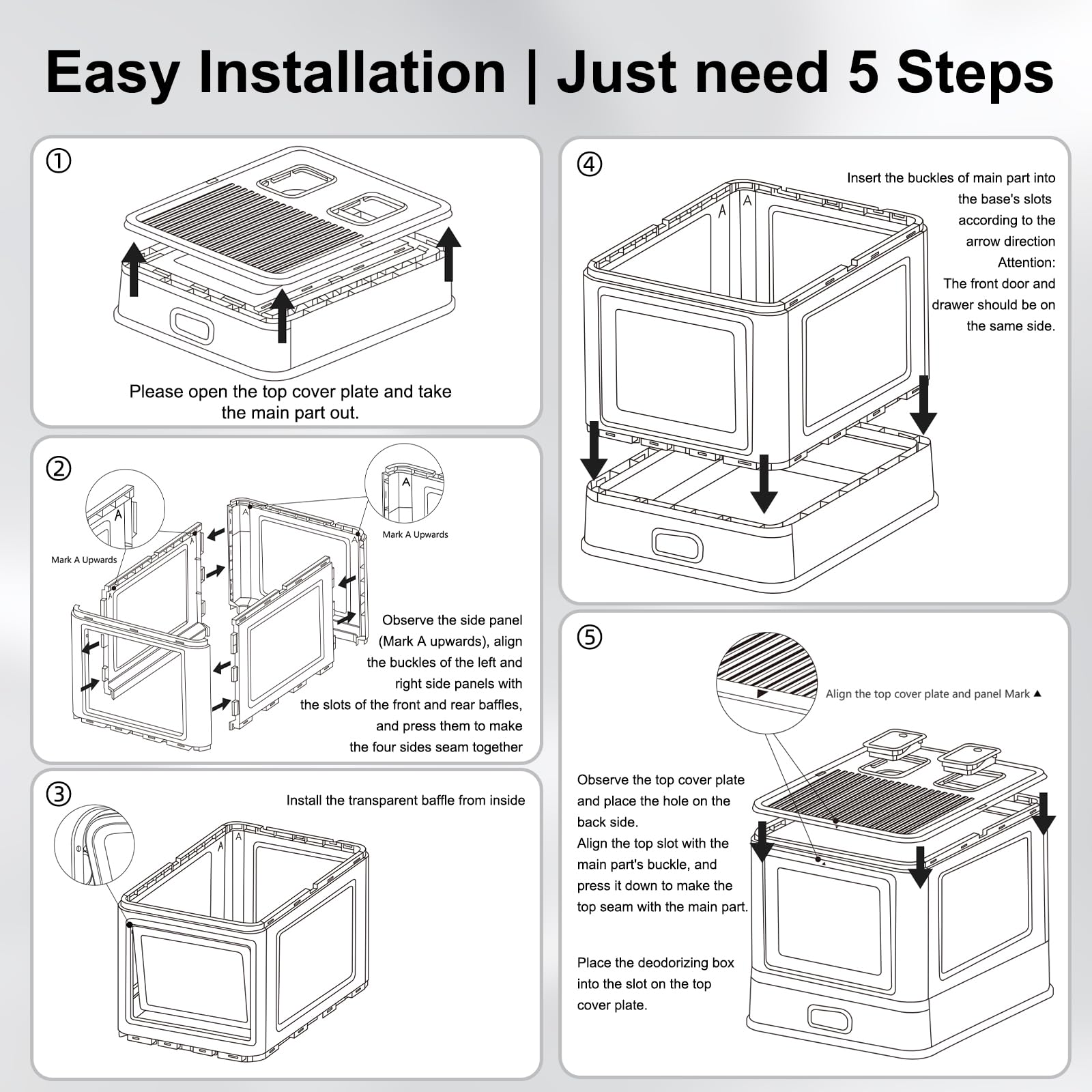 Marchul 35-degree guard protects wooden floors from splashes.