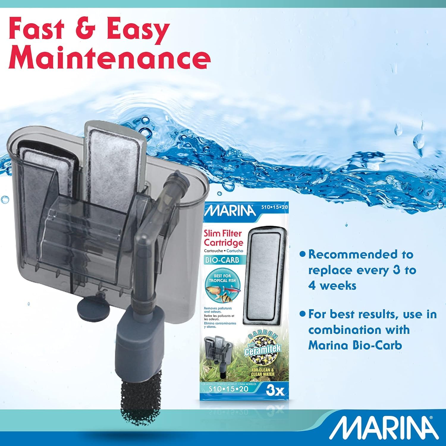 Marina replacement schedule two weeks encourages regular media changes.