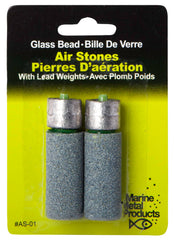Marine Metal weighted glass bead air stone for efficient oxygen delivery.