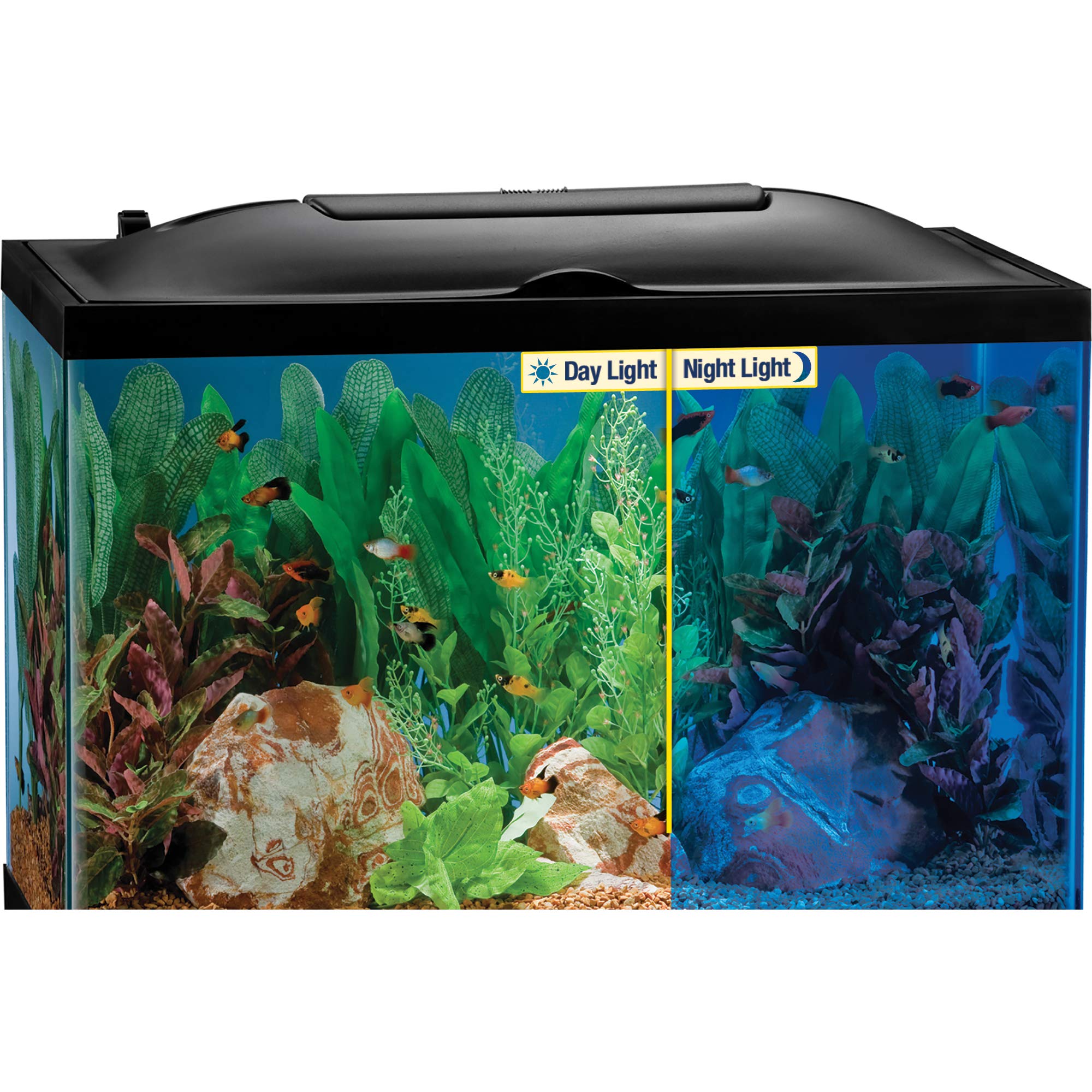 Marineland LED Light Hood 24-by-12-size fits compact and mid-sized tanks neatly.