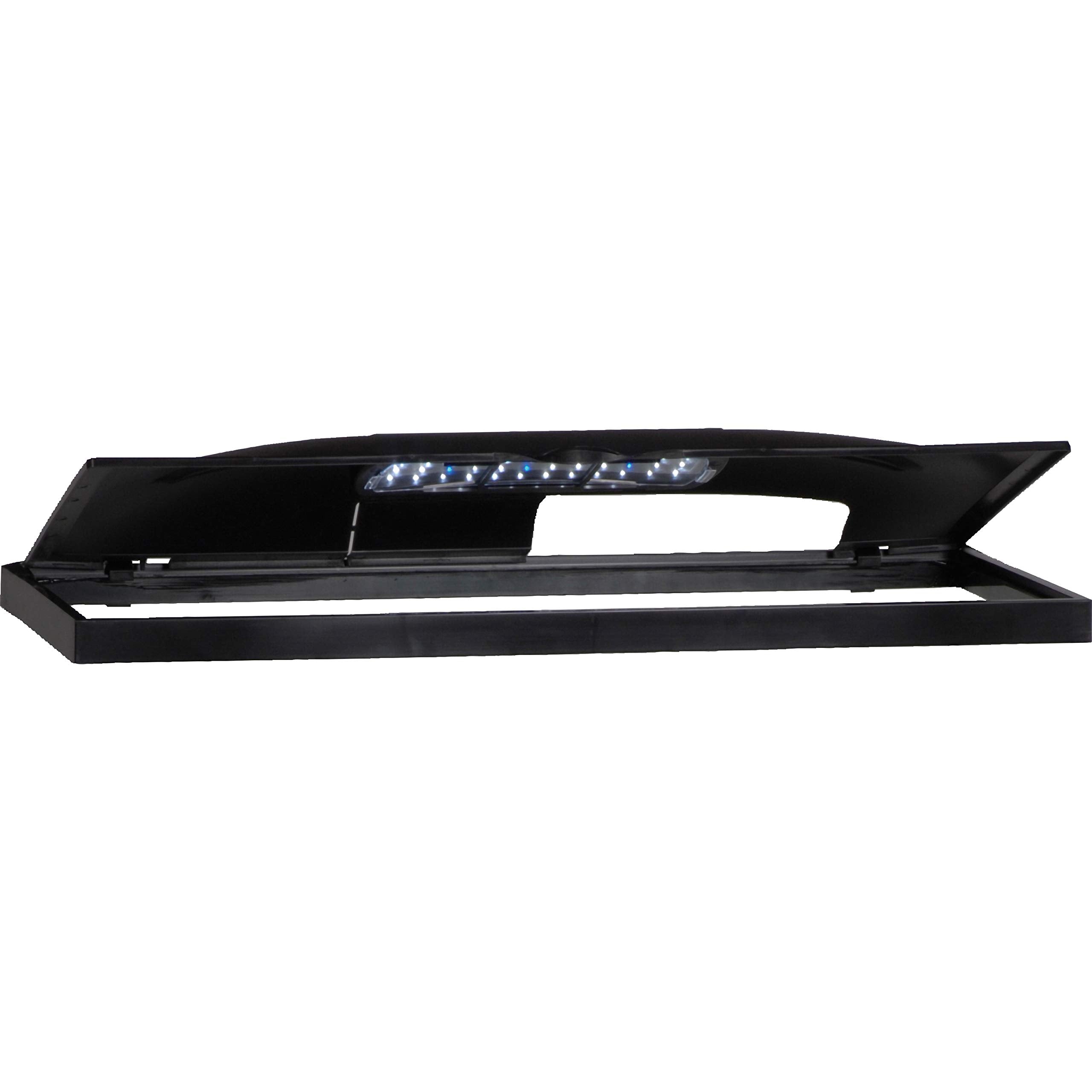 Marineland LED Light Hood hinged-access simplifies maintenance with quick frame access.