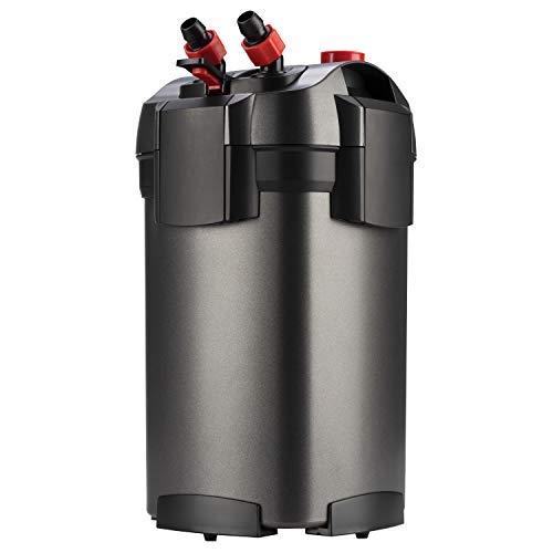Marineland Magniflow 220 GPH lid-open view for quick, spill-free maintenance.