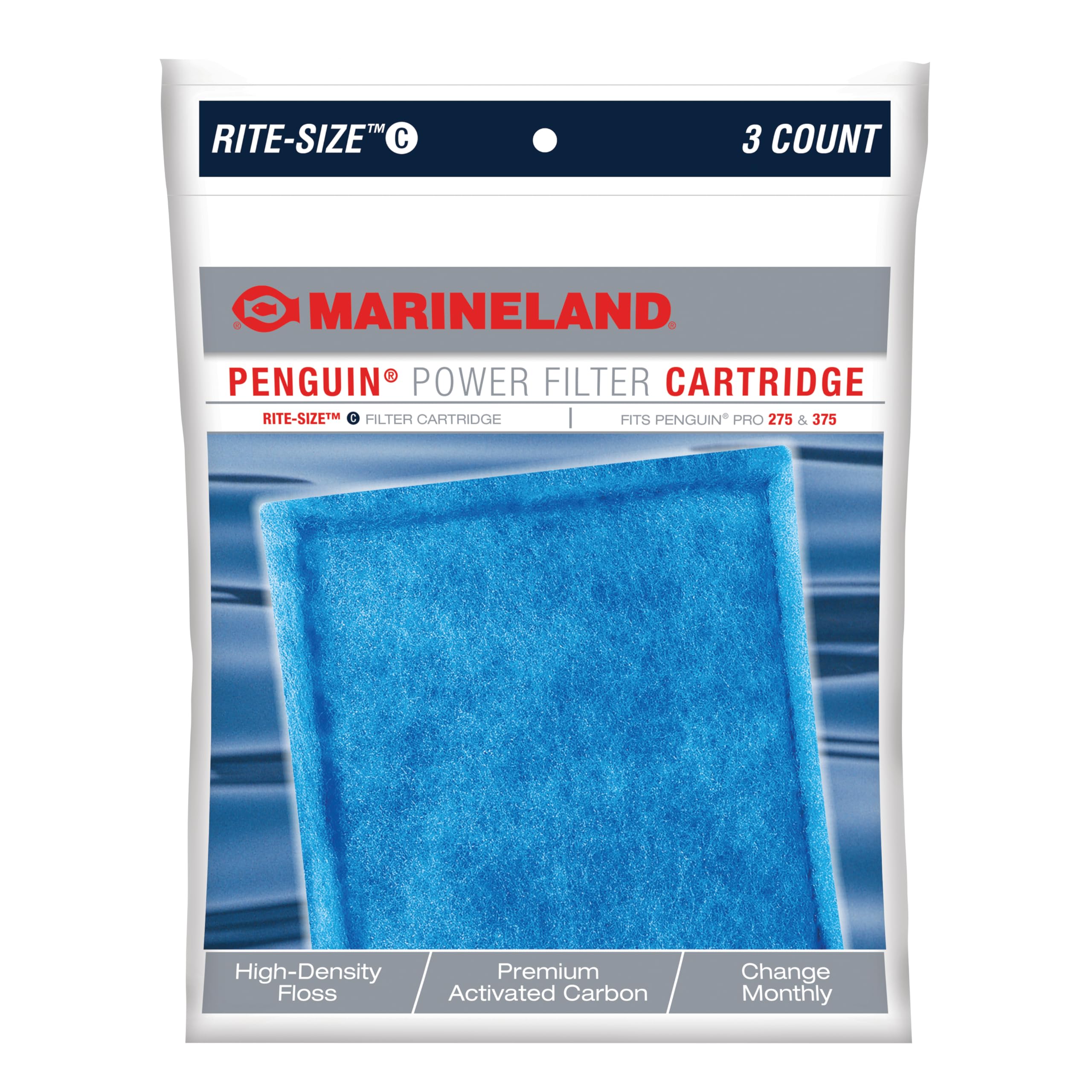 Marineland Rite-Size C: cartucho de filtración 3 etapas para acuario claro